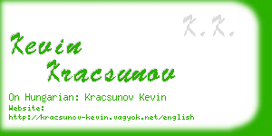 kevin kracsunov business card